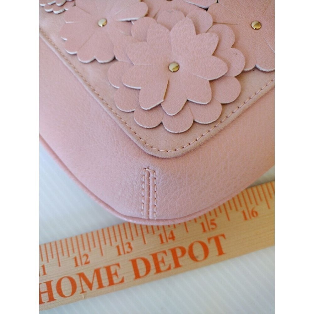 Lauren Conrad Crossbody Shoulder Bag Woman Floral Embellishments Gold‎ Details - Picture 11 of 13